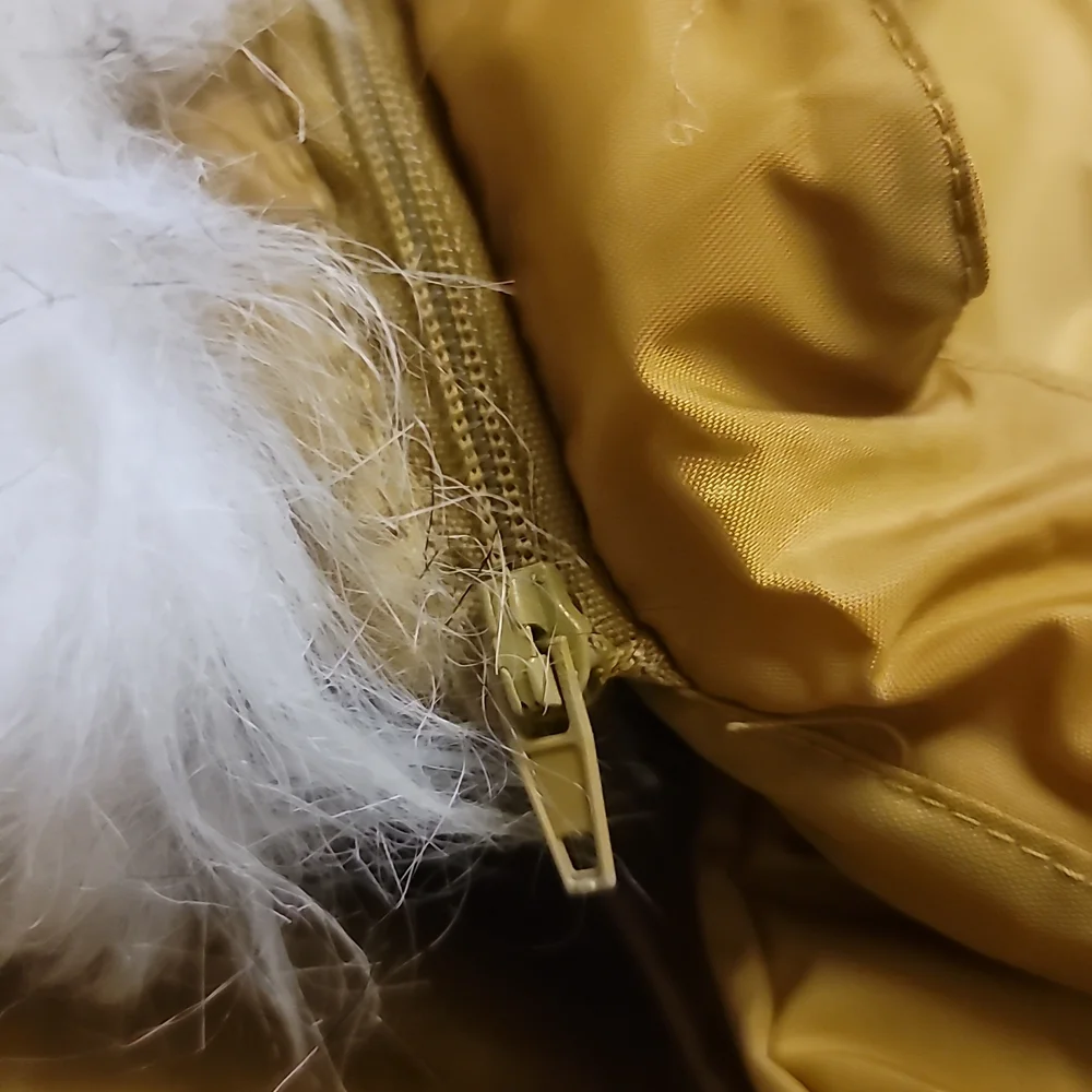 Women's mustard full zip hood jackets Size Medium/Small - Picture 7 of 8